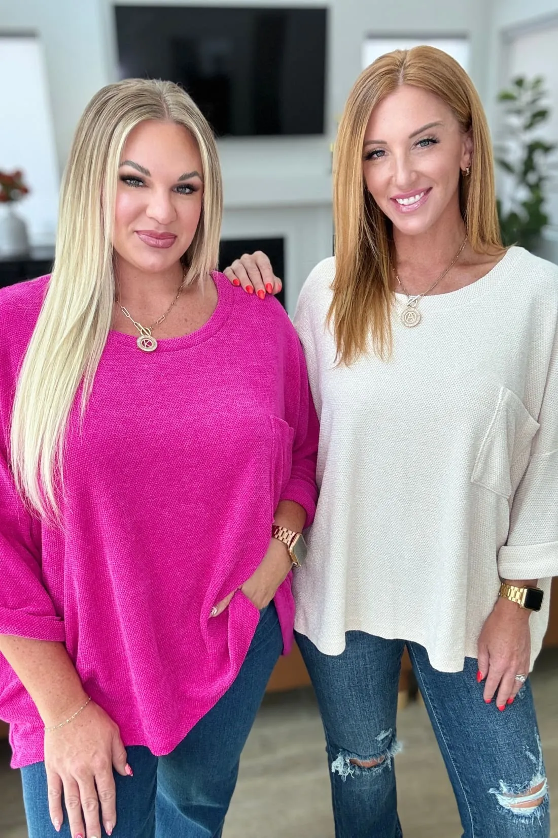 Pink Thoughts Chenille Blouse