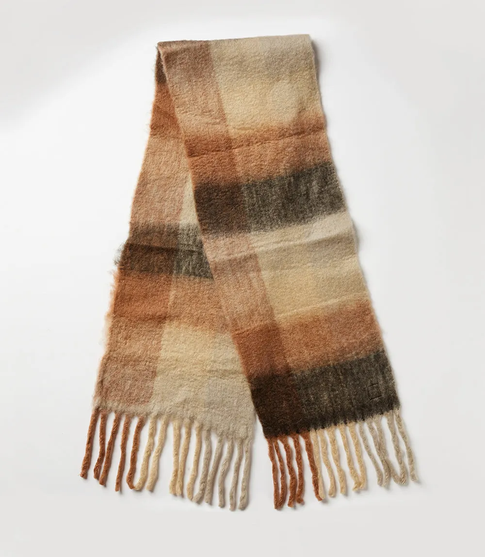 Plaid Fringe Scarf