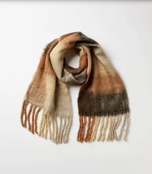 Plaid Fringe Scarf