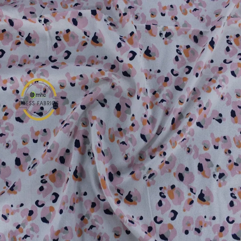 Printed Flannel Fabric Pink leopard 110 cm