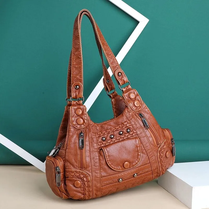 PU Retro Stylish Shoulder Bag