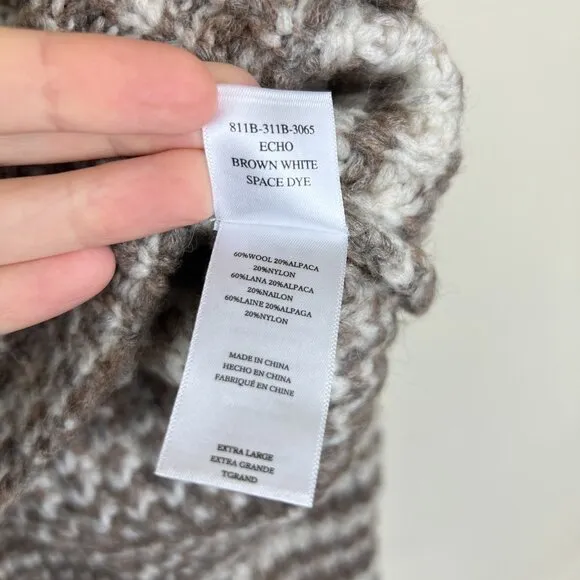 Rails Brown White Space Dye Oversized Echo Pullover Sweater