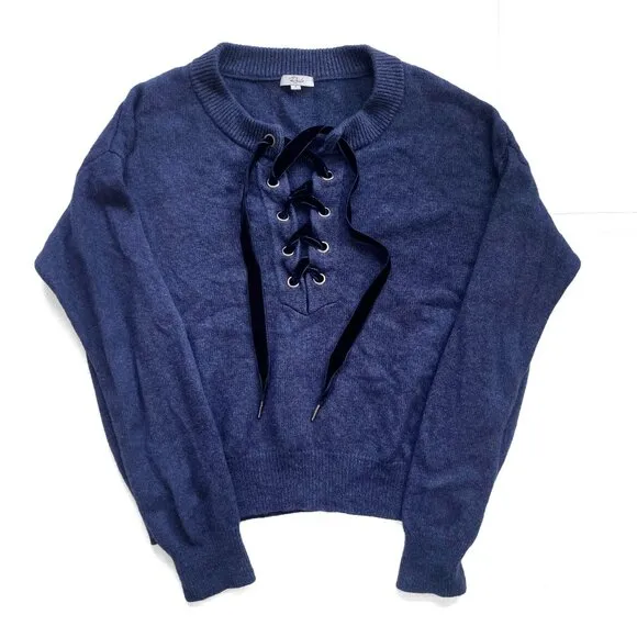 Rails Olivia Wool Cashmere Lace-Up Sweater