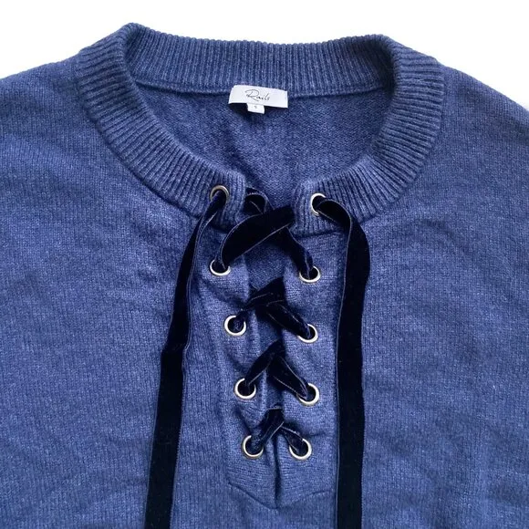 Rails Olivia Wool Cashmere Lace-Up Sweater