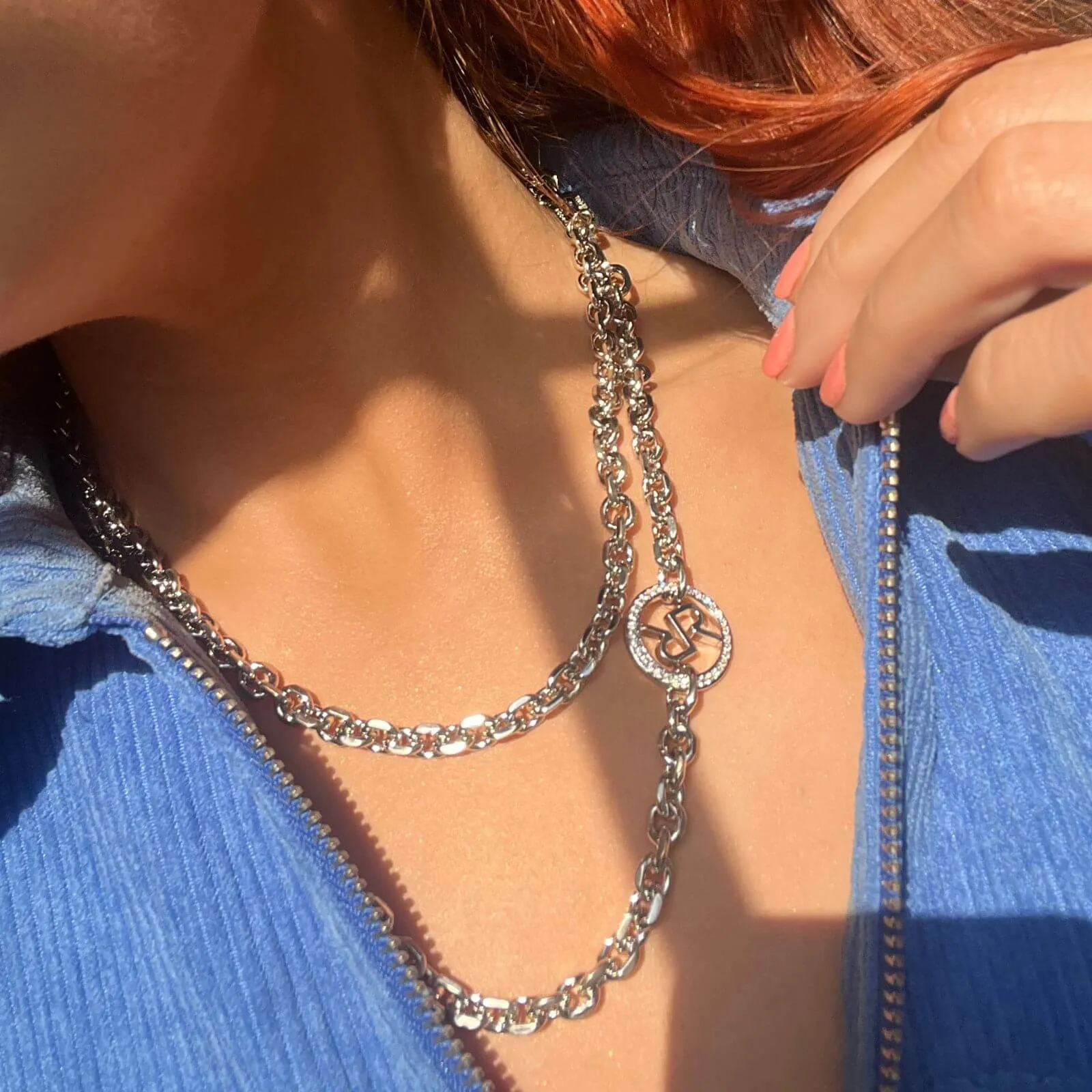 Rebecca Icon Silver Two-Way Chunky Link Necklace