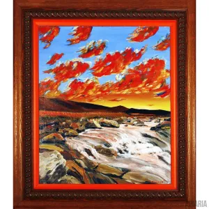 Rick Seguso Original "Storm Clouds With Rushing River"