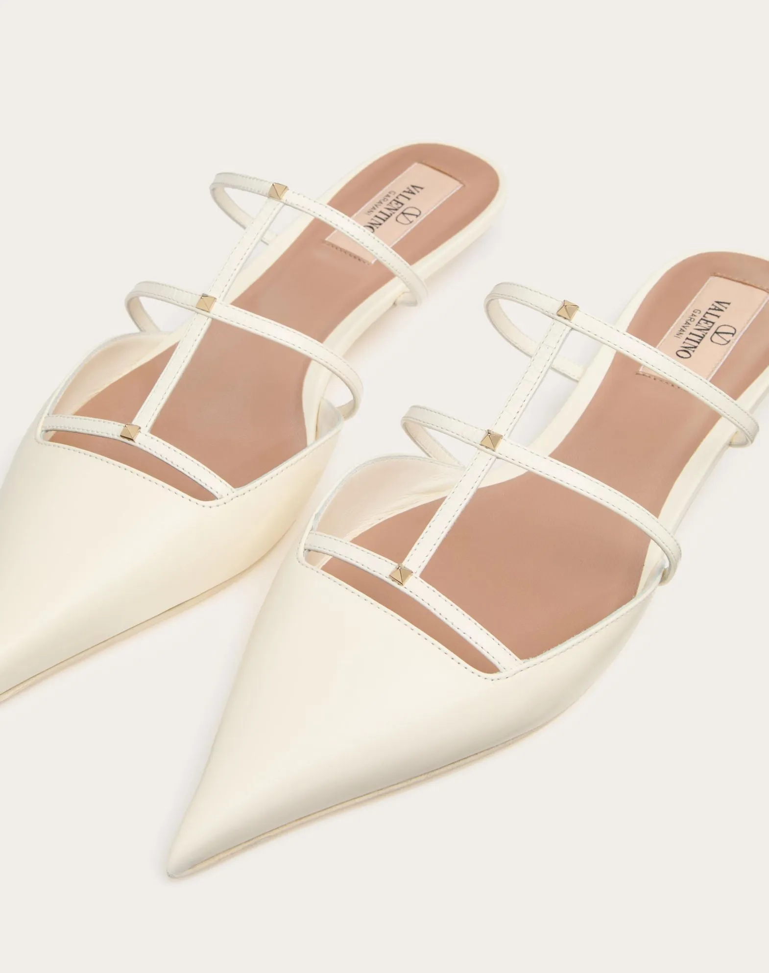 Rockstud Wispy Calfskin Mule 20 Mm