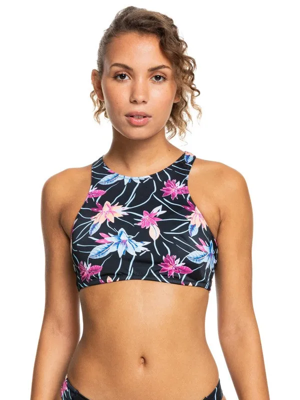 Roxy Womens Active Crop Top Bikini Top