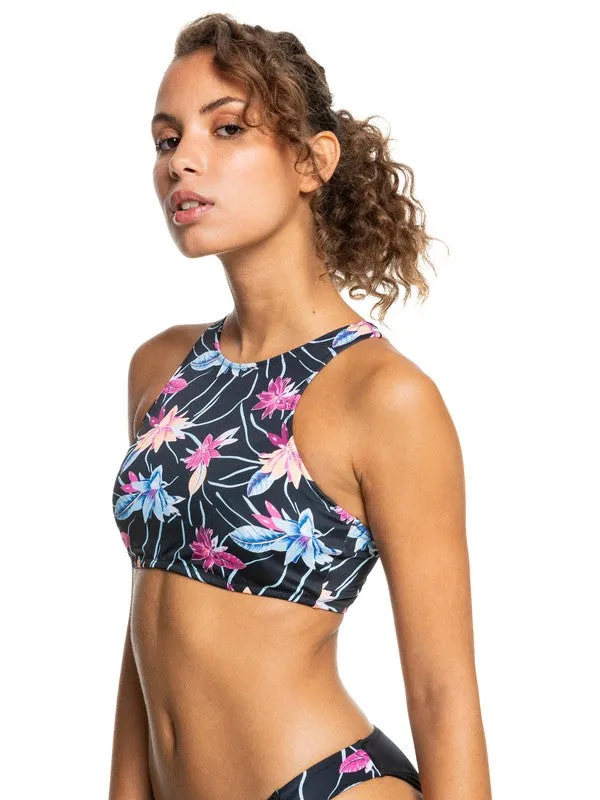 Roxy Womens Active Crop Top Bikini Top