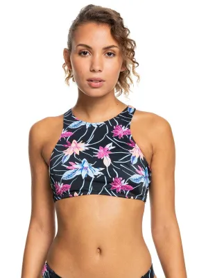 Roxy Womens Active Crop Top Bikini Top