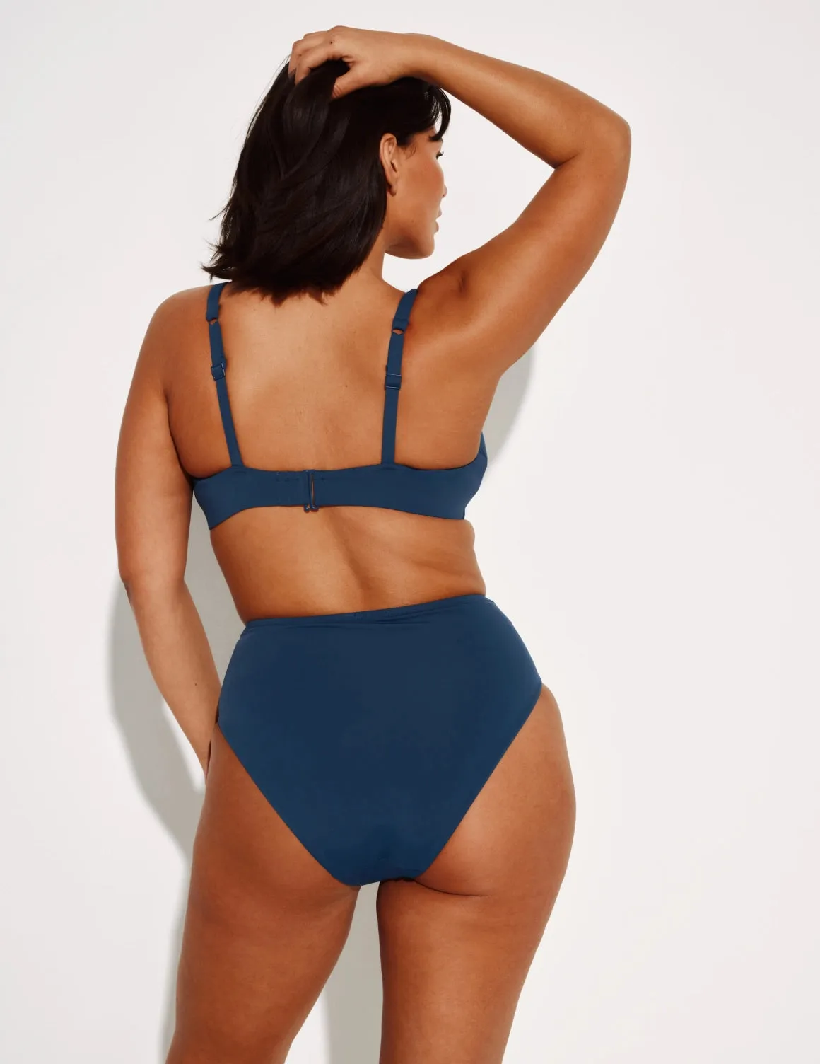Ruched Deep V Bikini Top