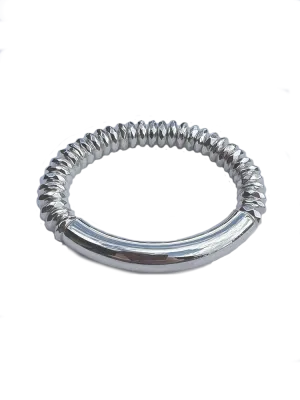 S. Sebbag Silver   Hematite Stretch Bracelet