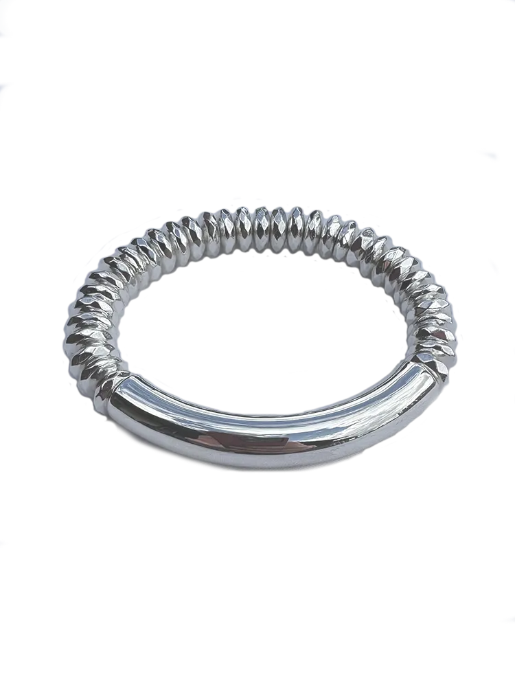 S. Sebbag Silver   Hematite Stretch Bracelet