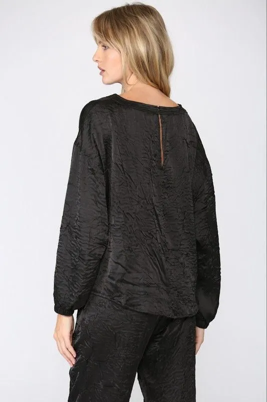 Satin Crinkle Top