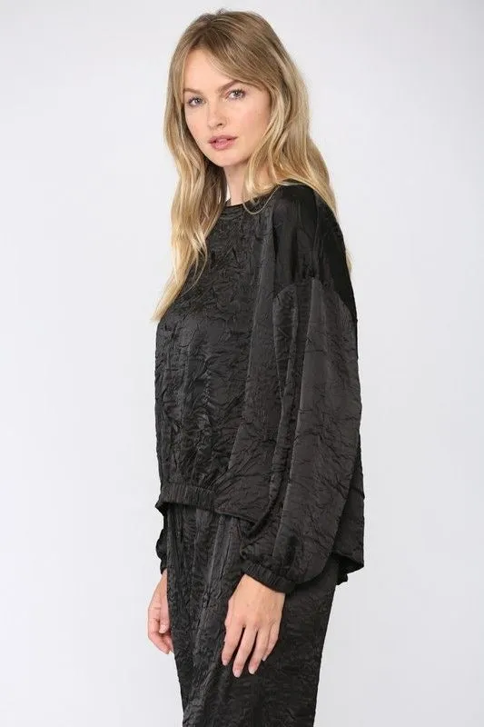Satin Crinkle Top