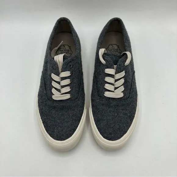 SEAVEES Men’s Gray Legend Seachange Biodegradable Flannel Sneakers NEW Sz 8