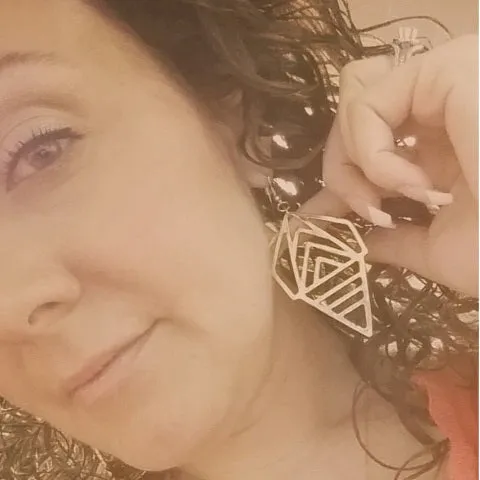Silver abstract shape drop earrings