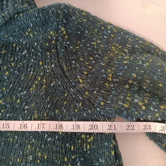 Soft Surroundings Nixie Speckled Sweater Style 2GU45 Deep Teal Marl US Size XL