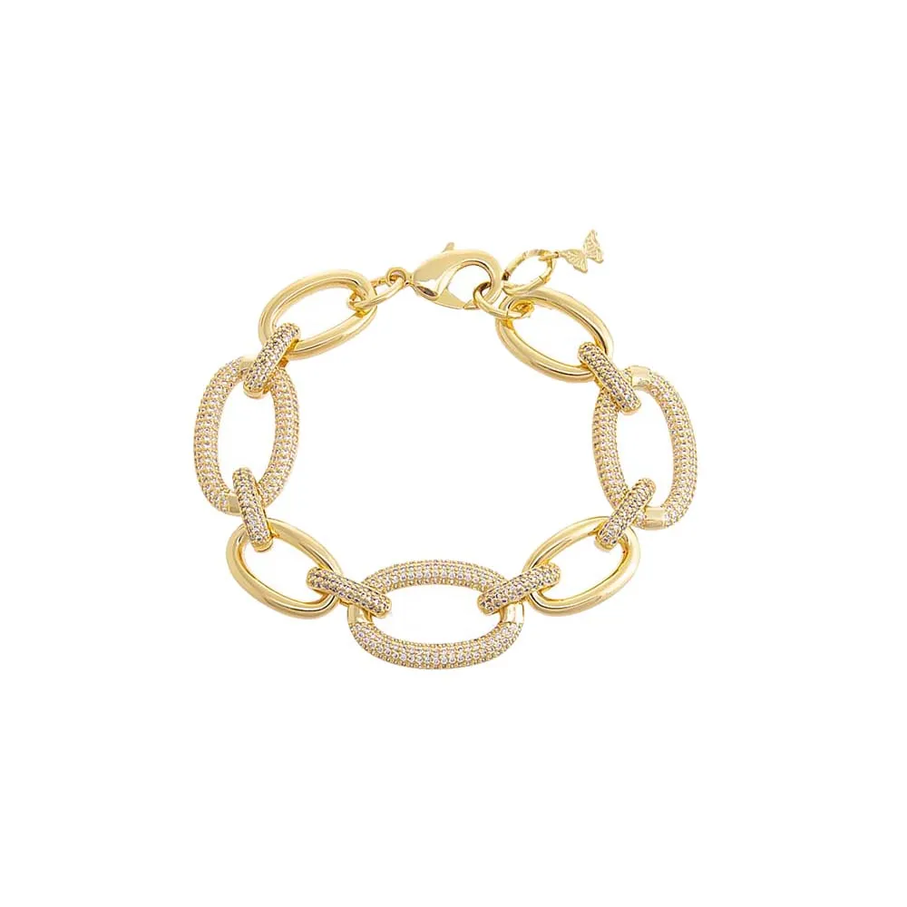 Solid/Pavé Chunky Link Bracelet