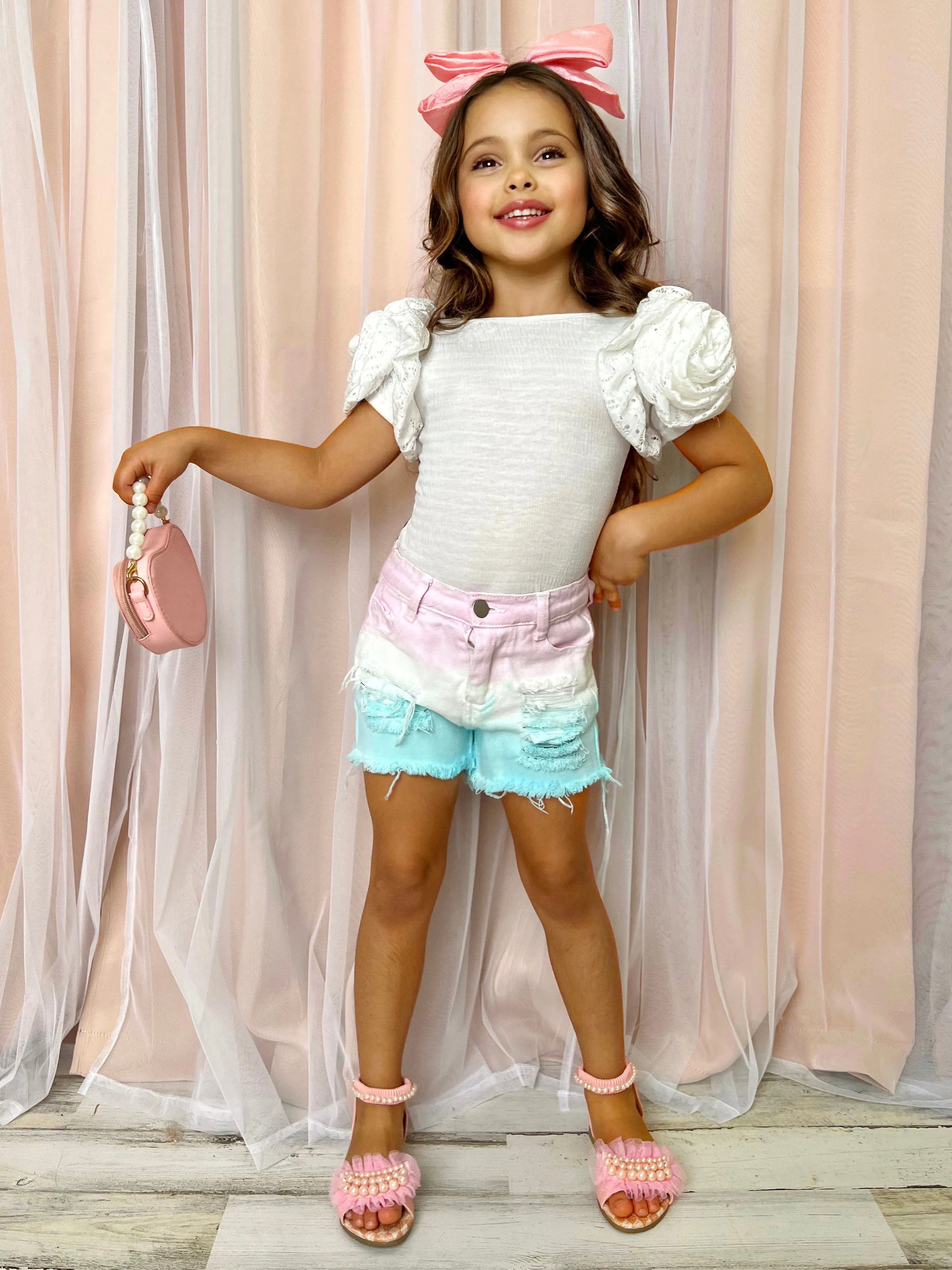Springtime Special Rosette Top and Shorts Set