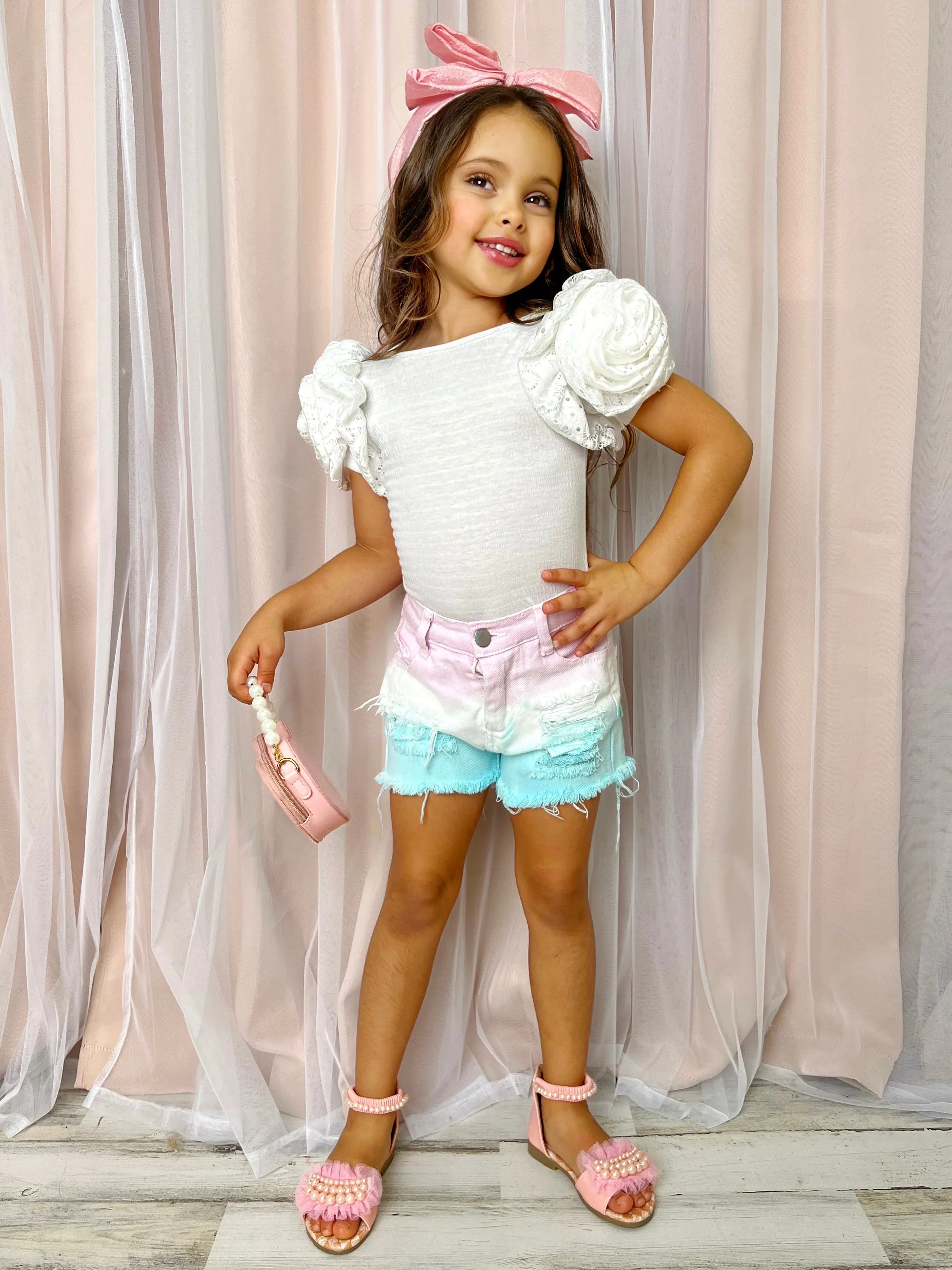 Springtime Special Rosette Top and Shorts Set