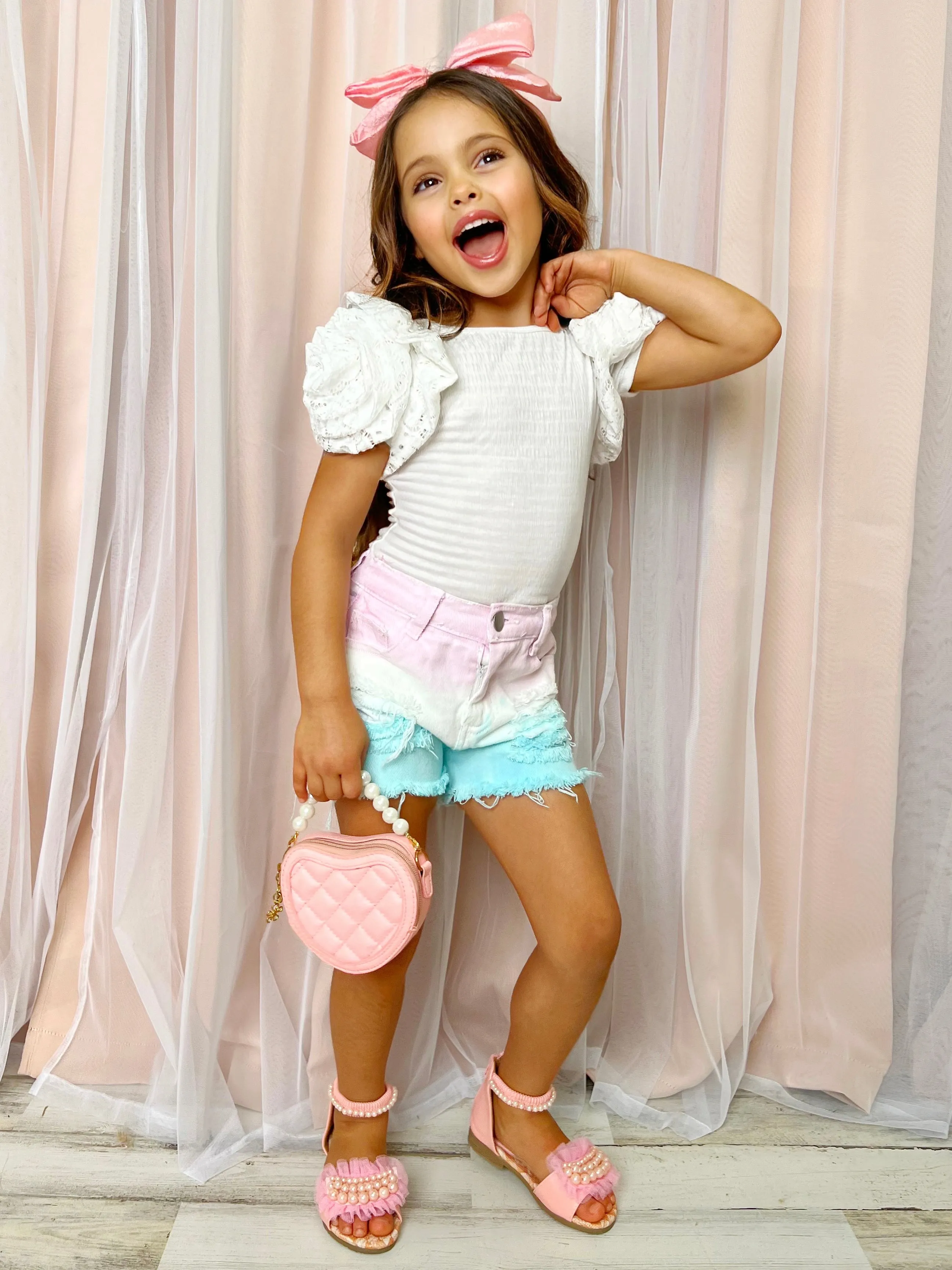 Springtime Special Rosette Top and Shorts Set
