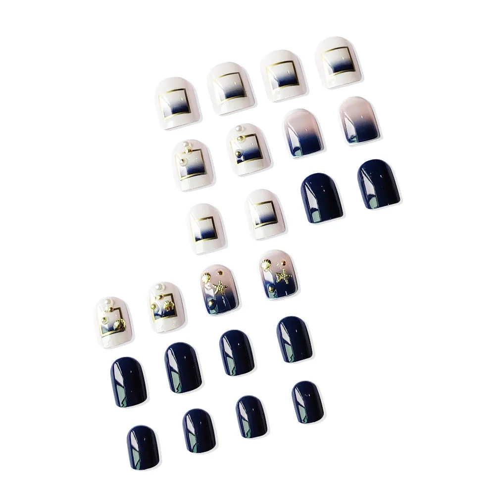 Square dark blue ocean shells