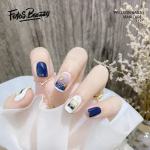 Square dark blue ocean shells