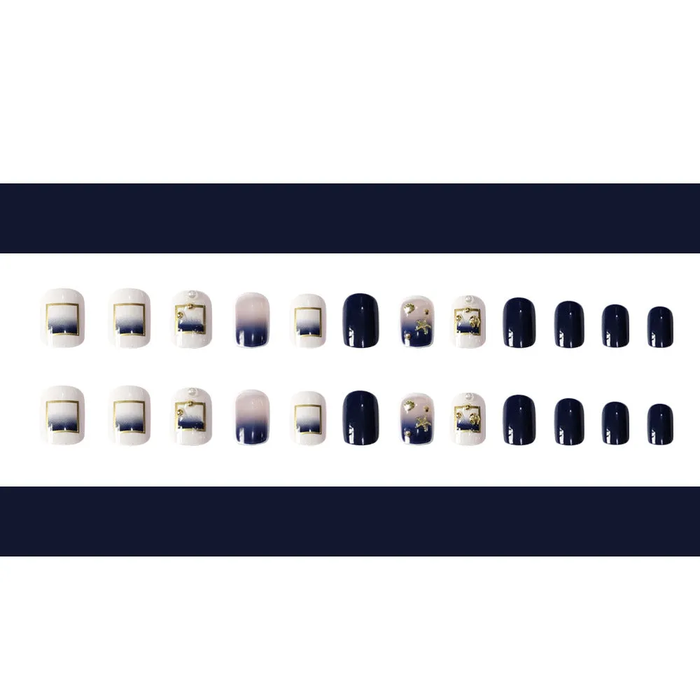 Square dark blue ocean shells