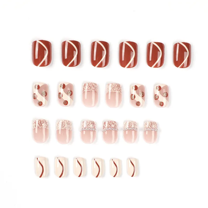 Square French Rose Halo Pearl