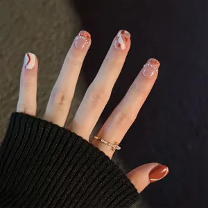 Square French Rose Halo Pearl