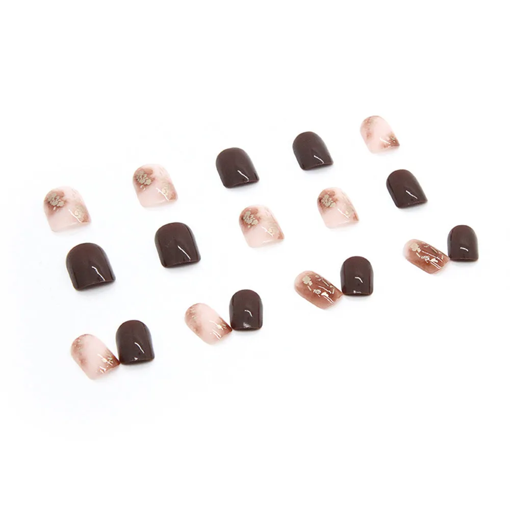 Square mocha brown halo with ice tan