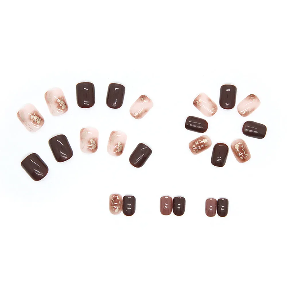 Square mocha brown halo with ice tan