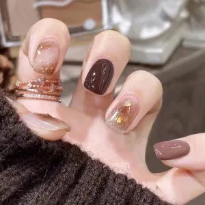 Square mocha brown halo with ice tan