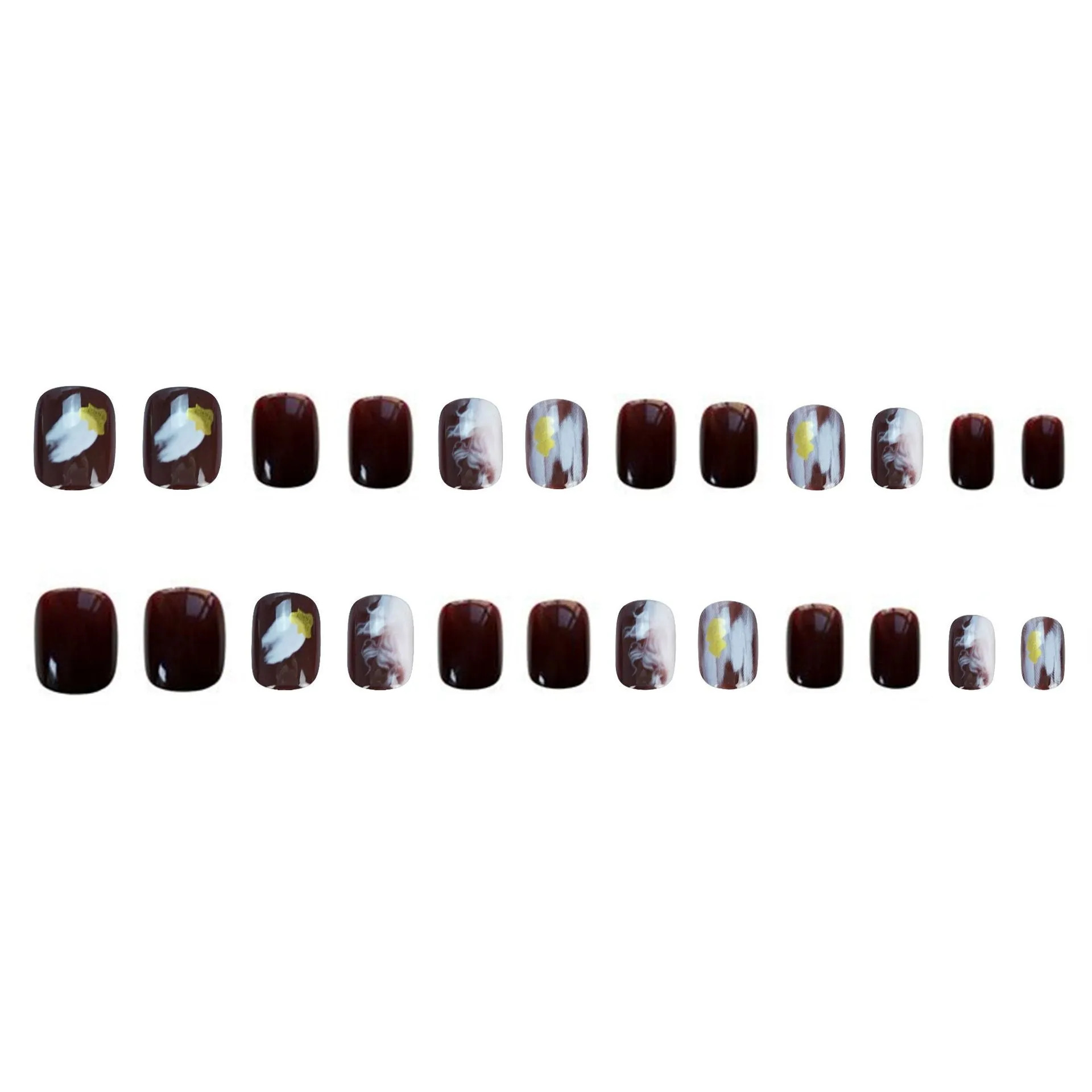 Square red wine chinese print