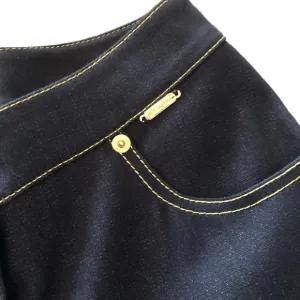St. John Sport bootcut jeans Vintage Y2K size 0 gold logo &amp; stitching dark navy