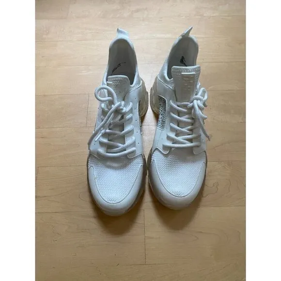 Steve Madden &quot;Vance&quot; white platform Sneaker rhinestone Womens lace  8.5