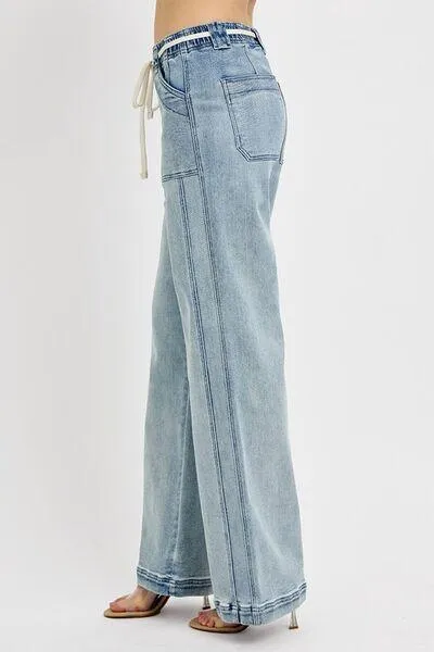 Straight Leg Jeans with Pockets