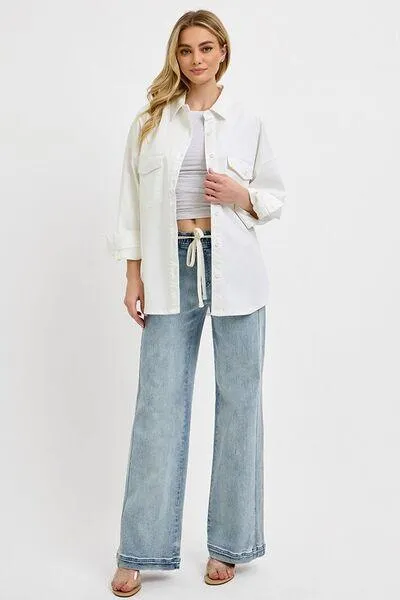 Straight Leg Jeans with Pockets