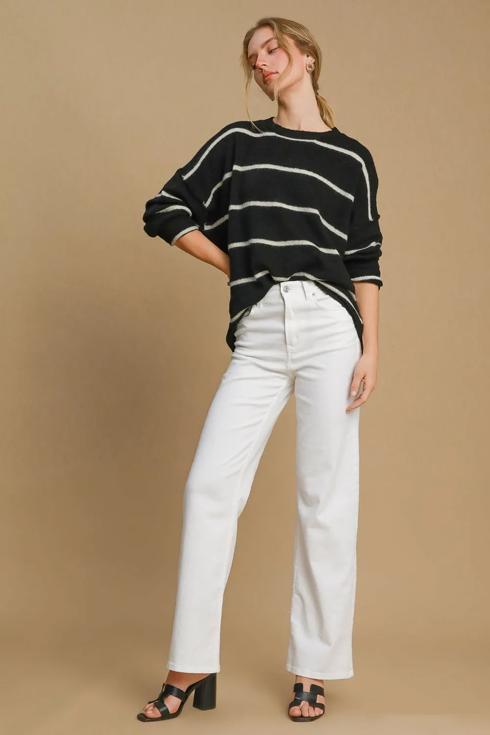 Striped Round Neck Sweater