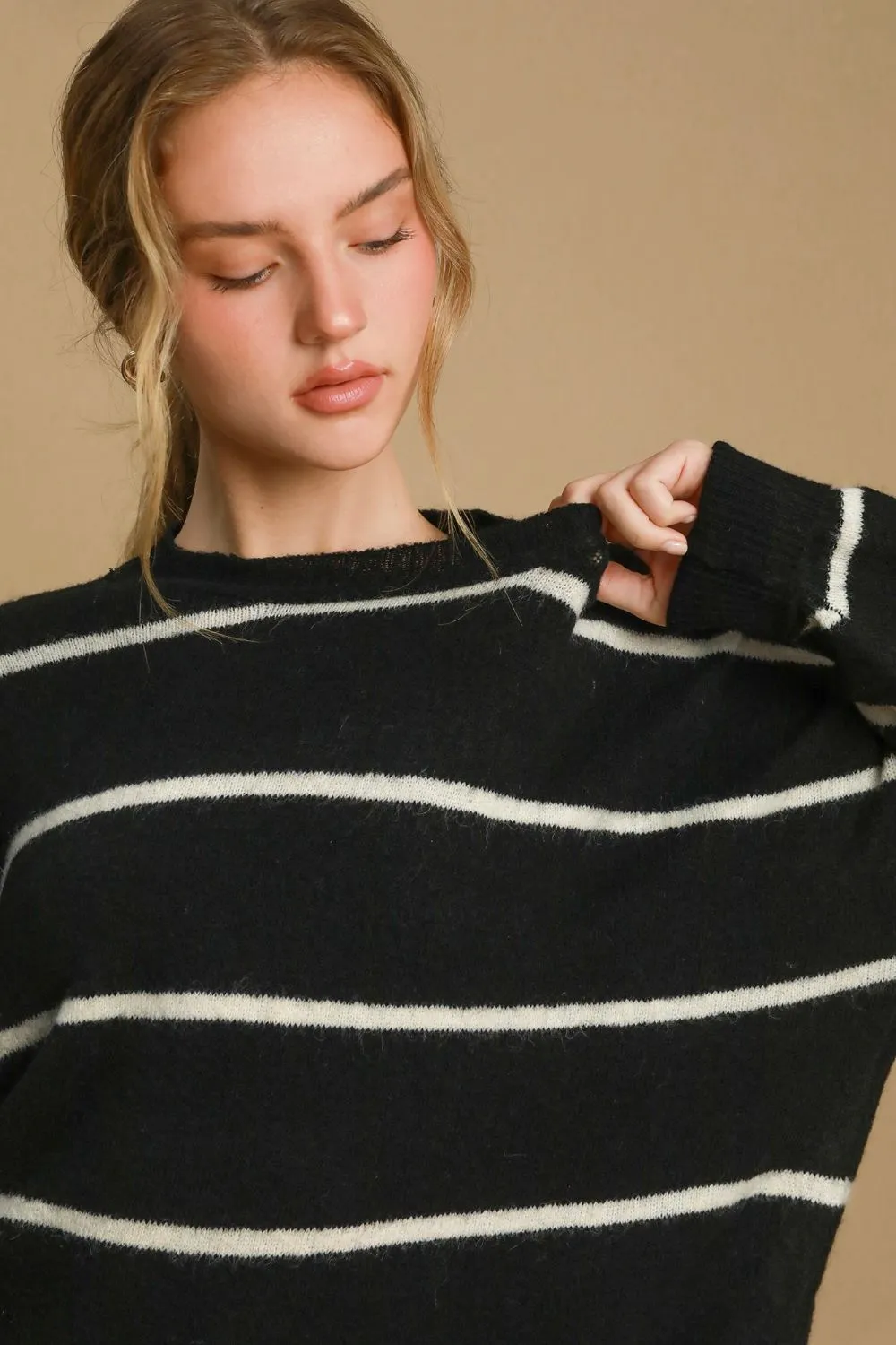 Striped Round Neck Sweater