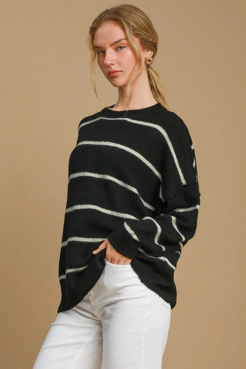 Striped Round Neck Sweater