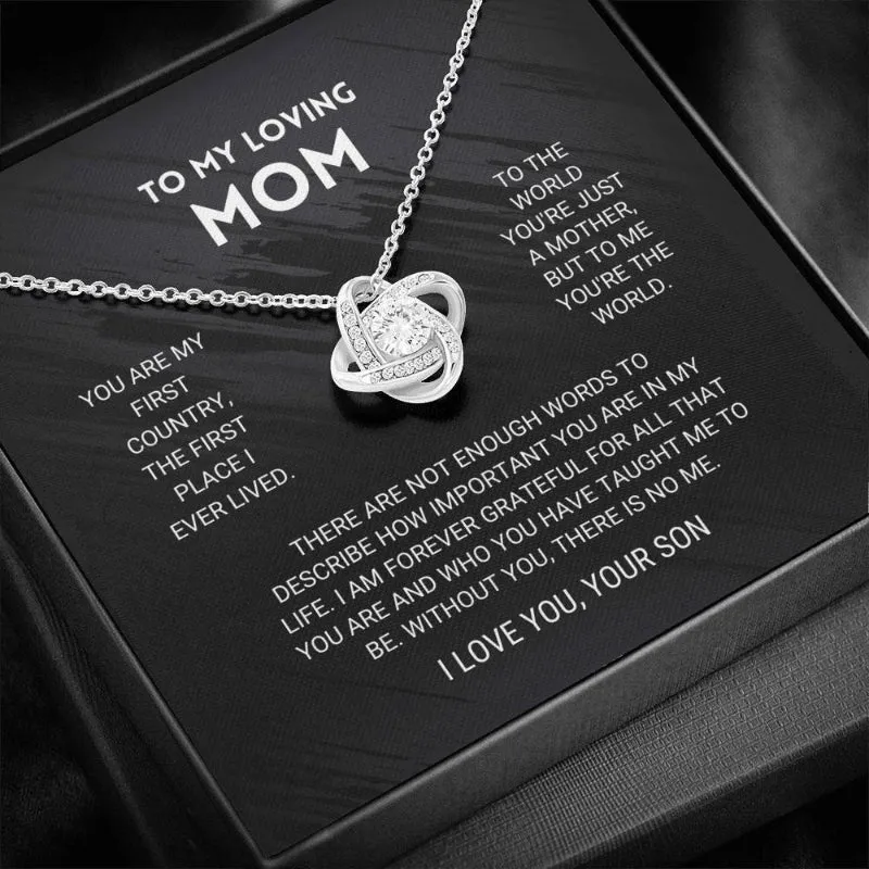 Stylish Gift With Sparkling Crystal Pendant For Mom