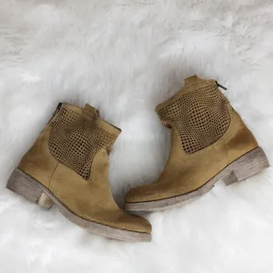 Sundance Greta Perforated Distressed Rustic Boots