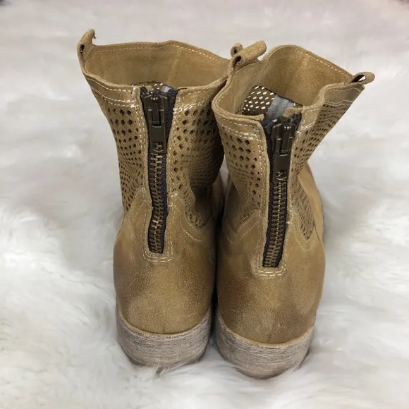 Sundance Greta Perforated Distressed Rustic Boots