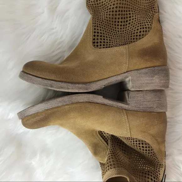 Sundance Greta Perforated Distressed Rustic Boots