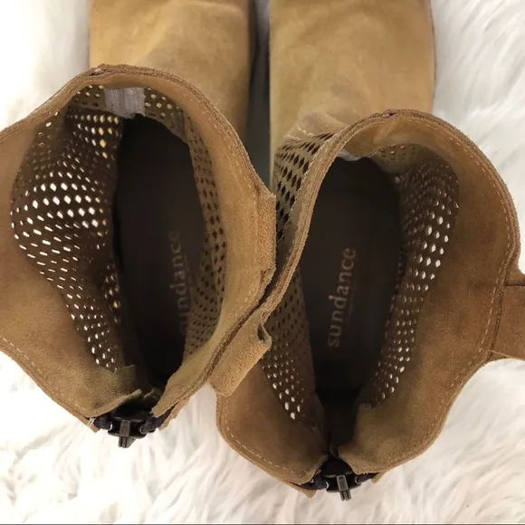 Sundance Greta Perforated Distressed Rustic Boots