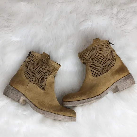 Sundance Greta Perforated Distressed Rustic Boots
