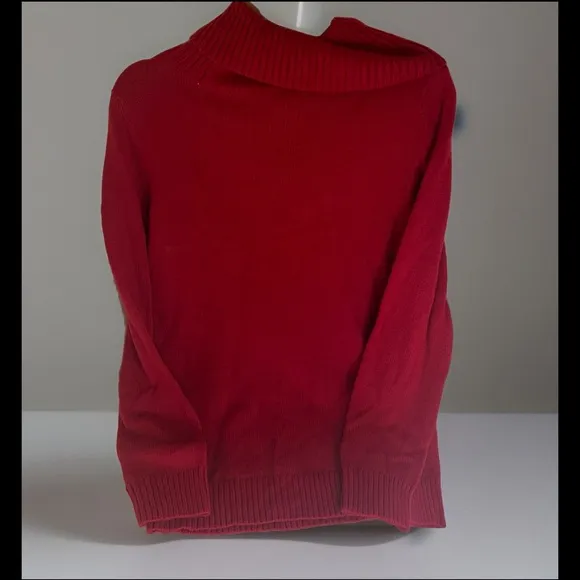 Talbots Holiday Winter Christmas SimpleCozy Wool Blend Cowl Neck Sweater Sz Med