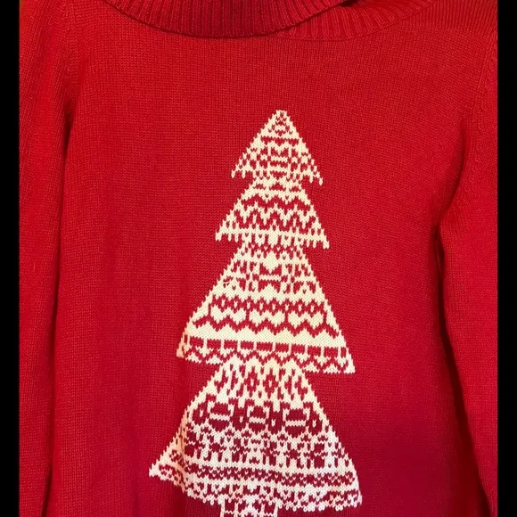 Talbots Holiday Winter Christmas SimpleCozy Wool Blend Cowl Neck Sweater Sz Med